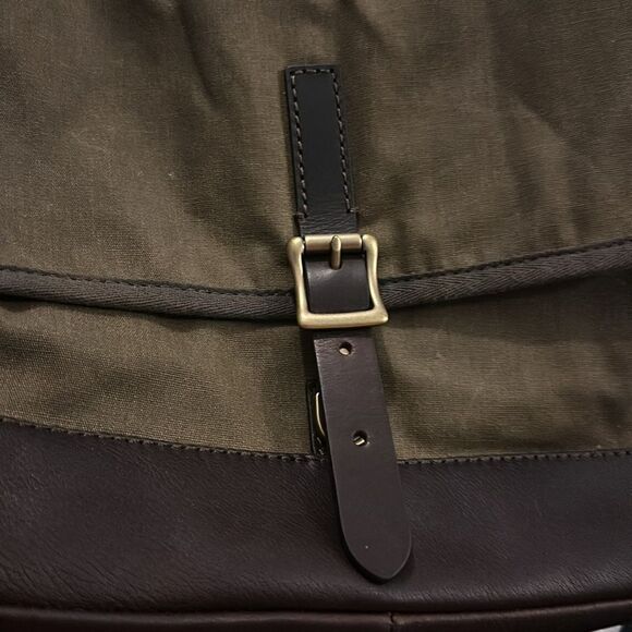Fossil Leather and Canvas Small Messenger Crossbody Bag - Picture 4 of 15